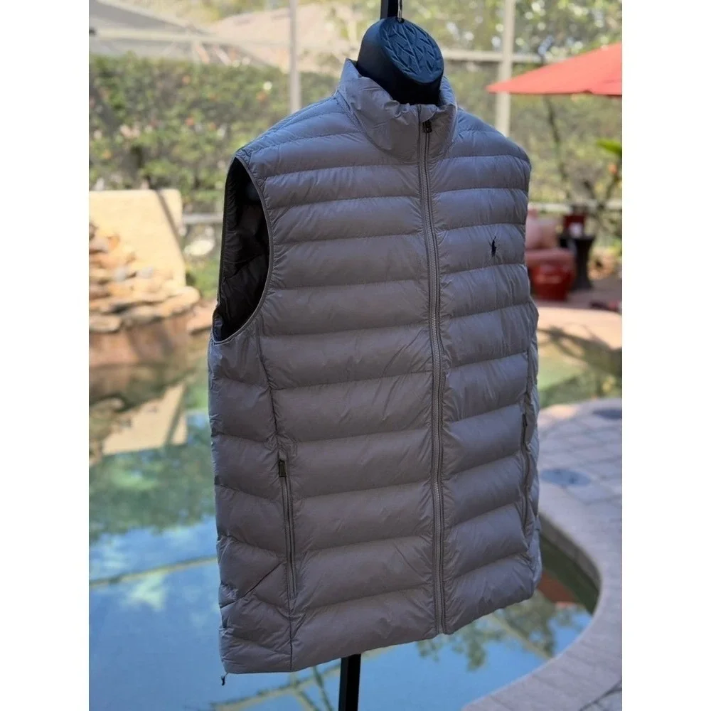 Polo Ralph Lauren Colden‎ Packable Vest Men's 4XB Grey NWT $198 Puffer